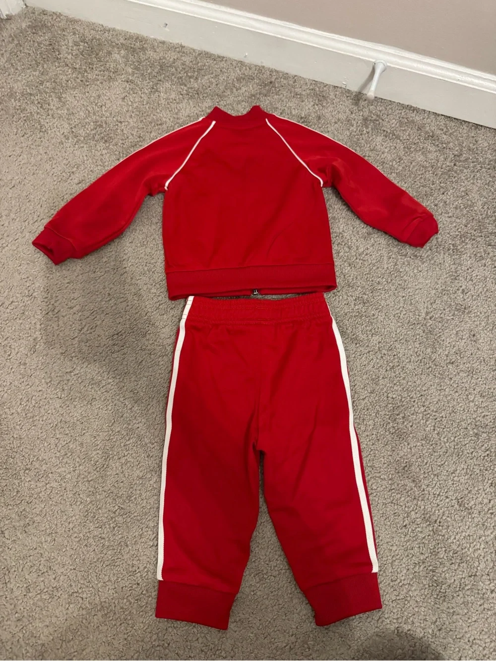 Adidas Red Tracksuit Toddler Size 9M